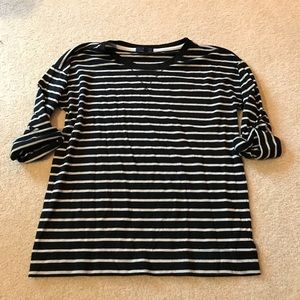 Black and white striped tee